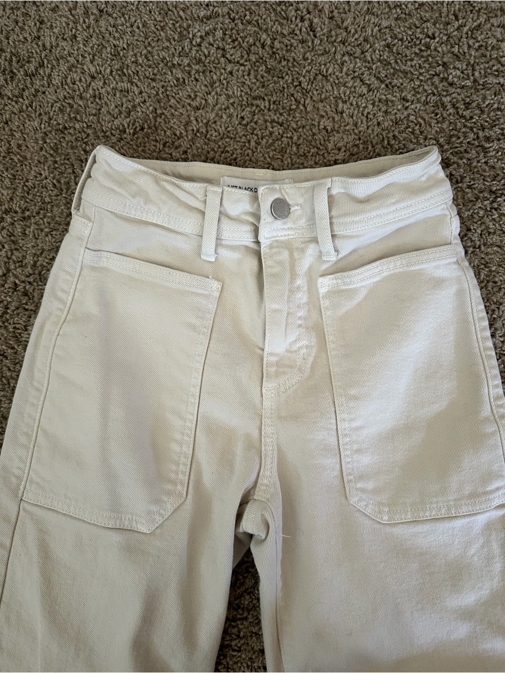 High-Rise Utility Wide Leg in Off-White - Picture 4 of 9